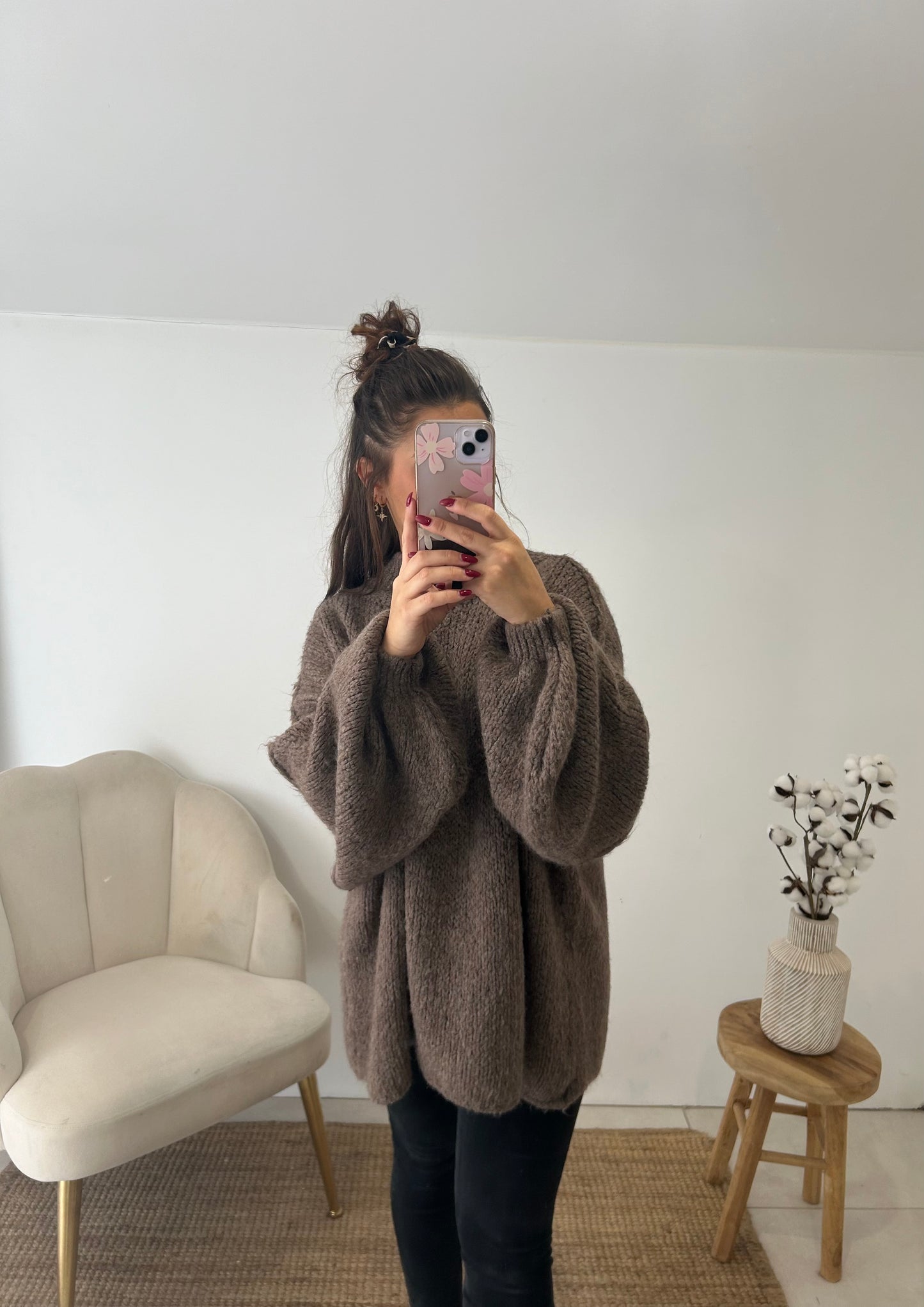 PULL COUTURE CALIE TAUPE