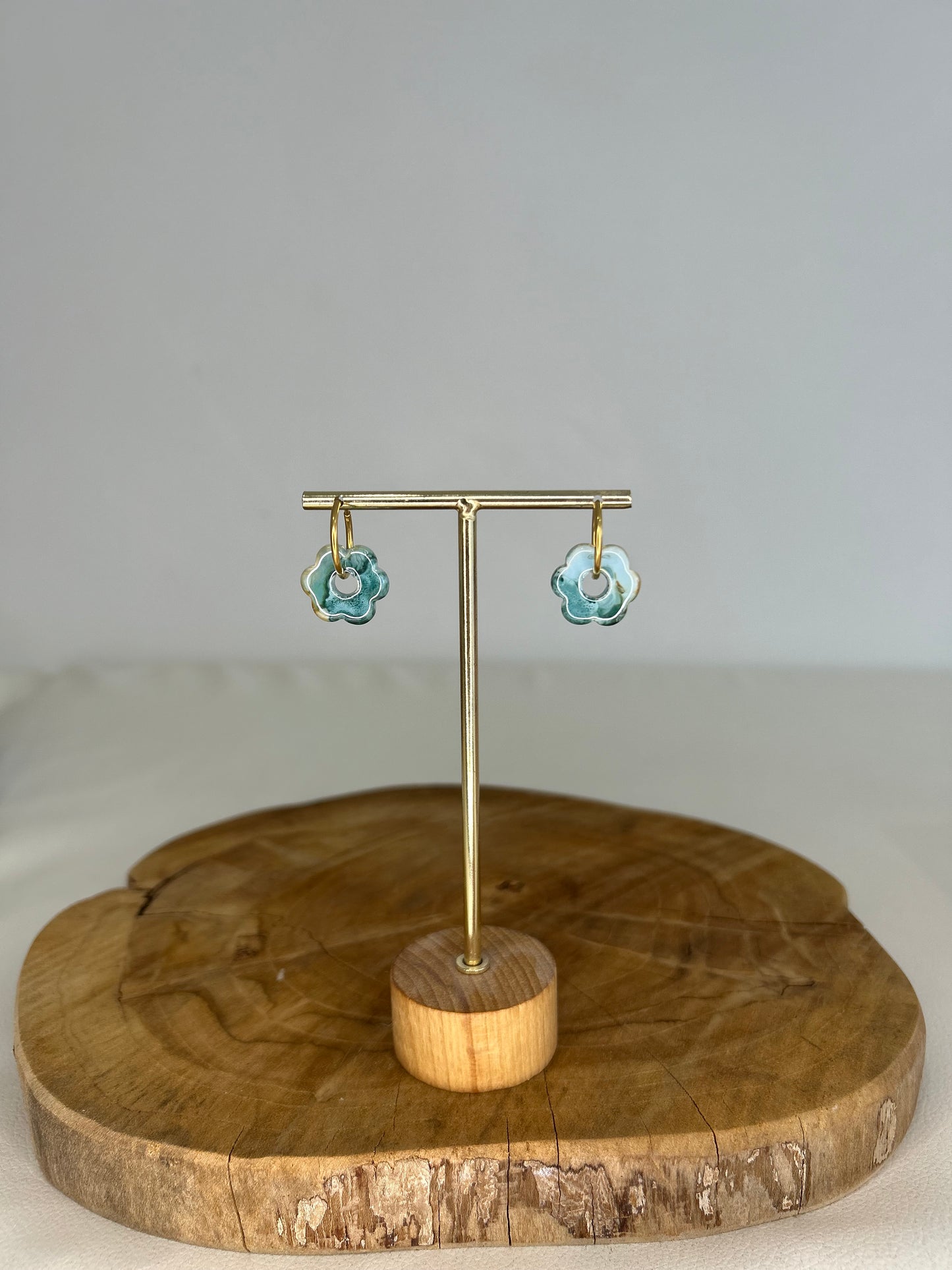 Boucles Bella - Céramique Bleu/vert