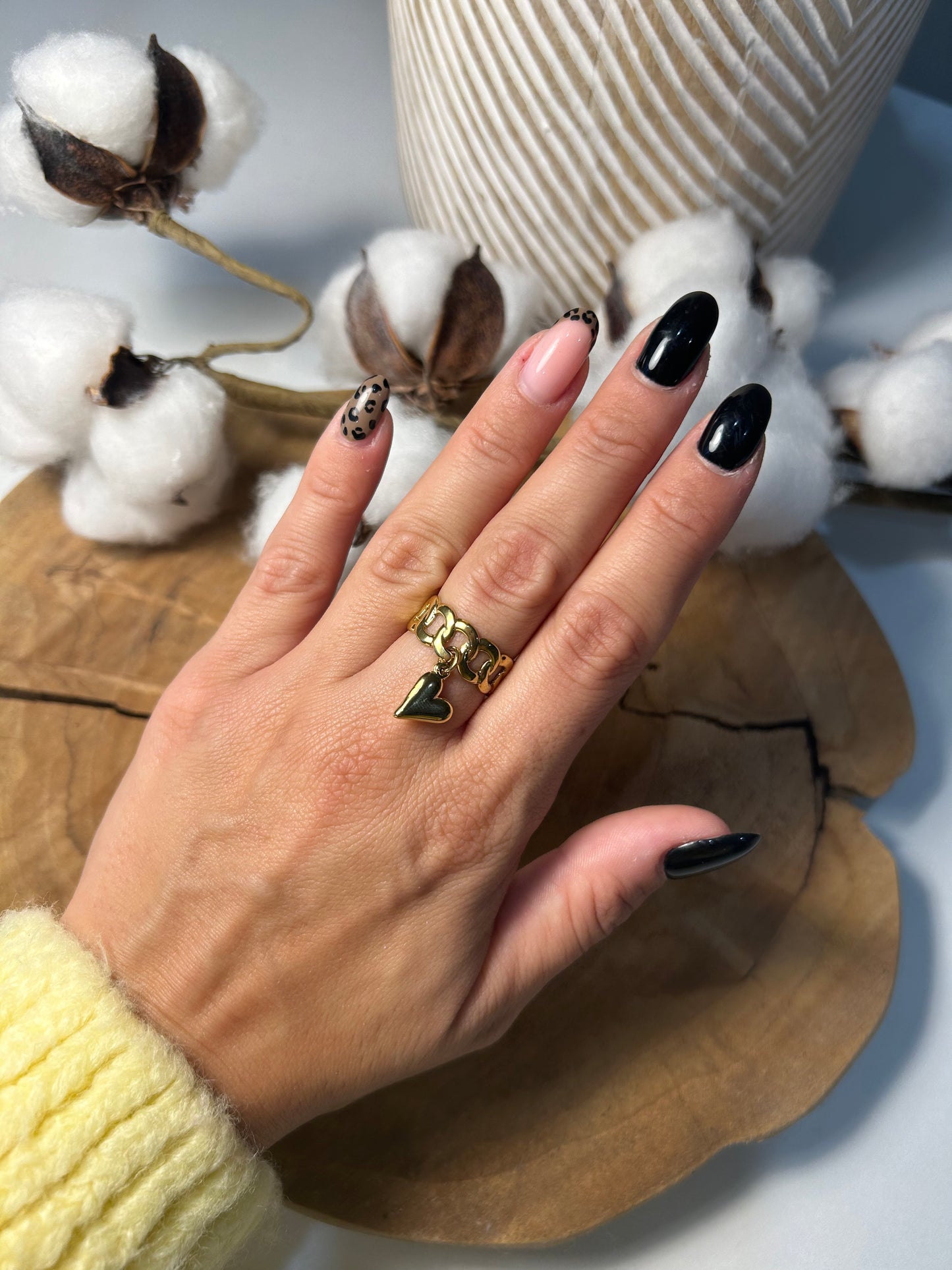 Bague breloque coeur