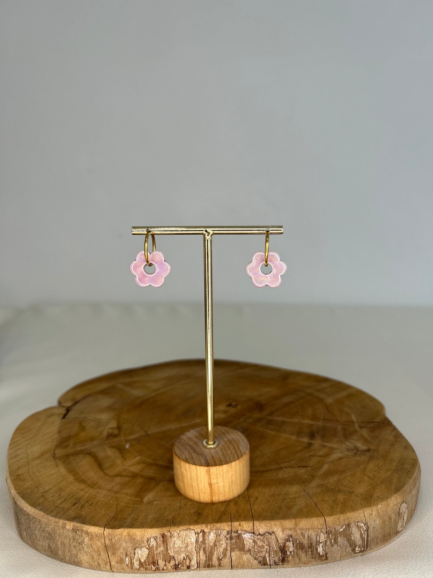 Boucles Bella - Céramique Rose