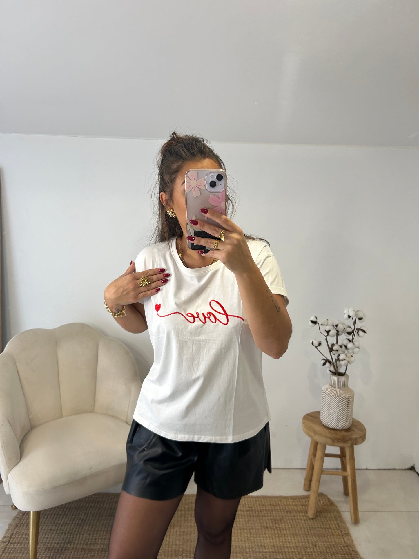 TEE SHIRT LOVE ROUGE