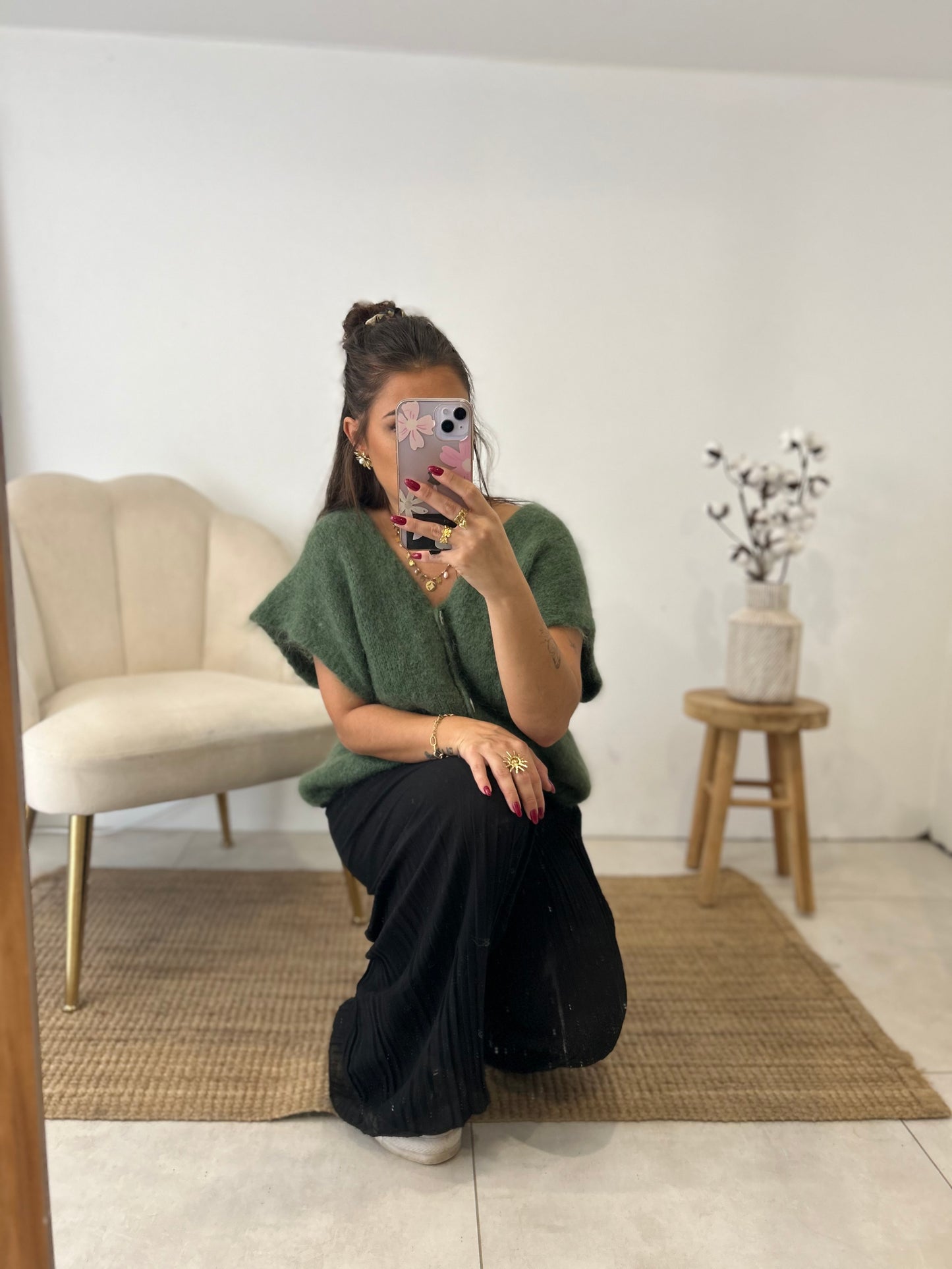 PANTALON PLISSÉ DANA - NOIR