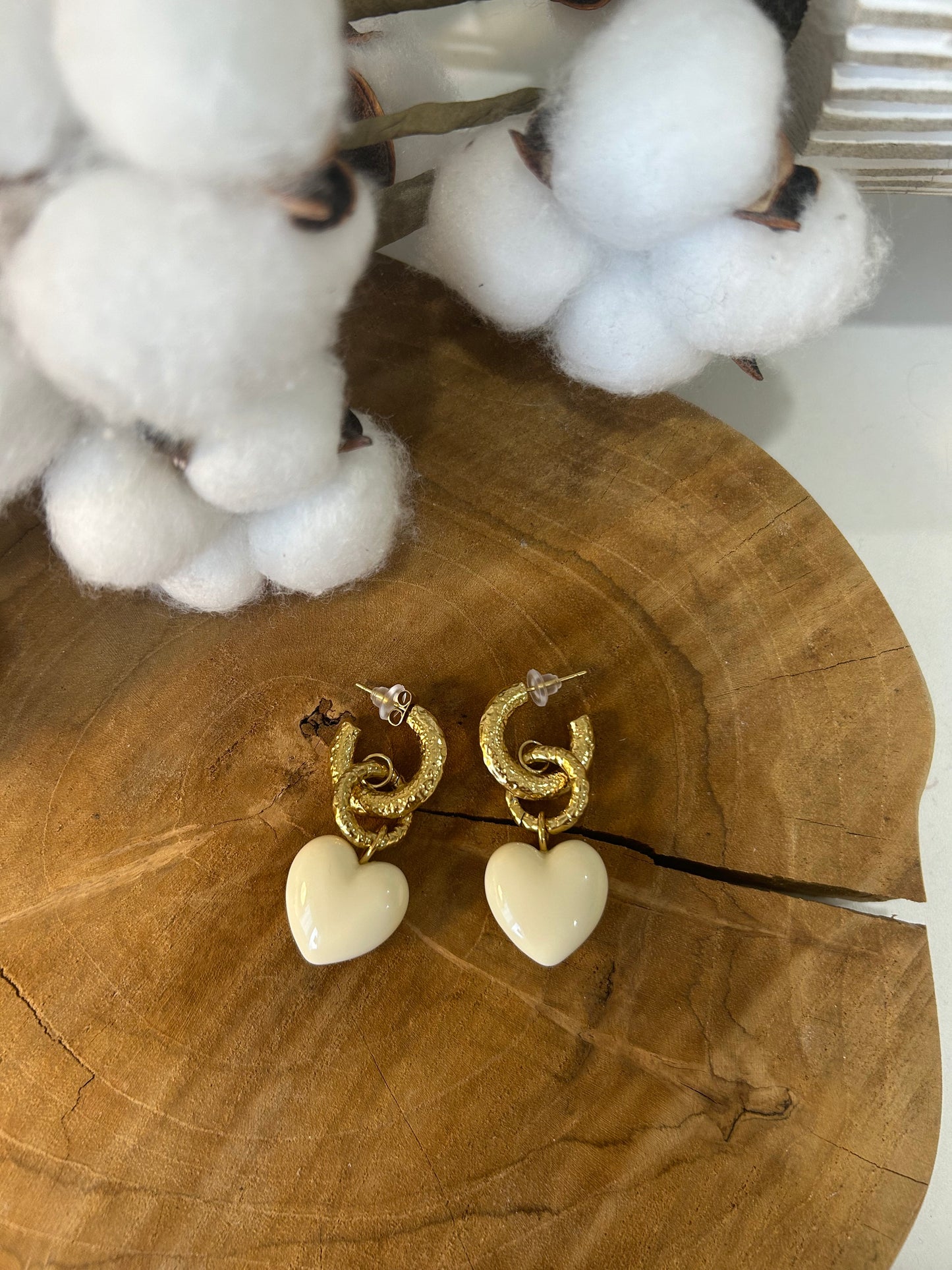 Boucles d'oreilles Pendantes Coeur