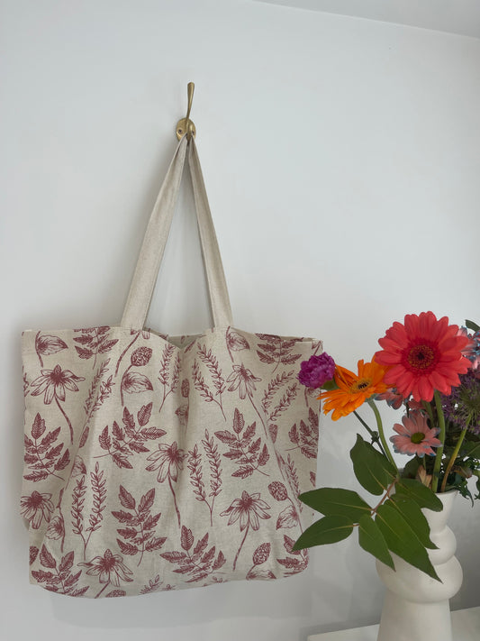 Tote bag fleuri