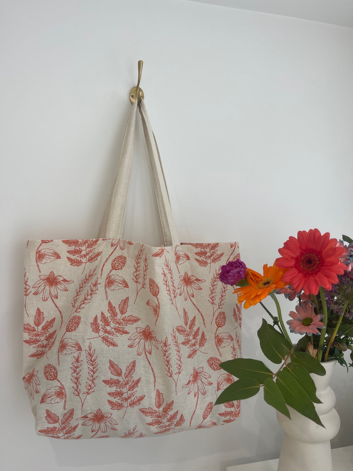 Tote bag fleuri