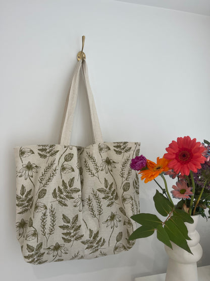Tote bag fleuri