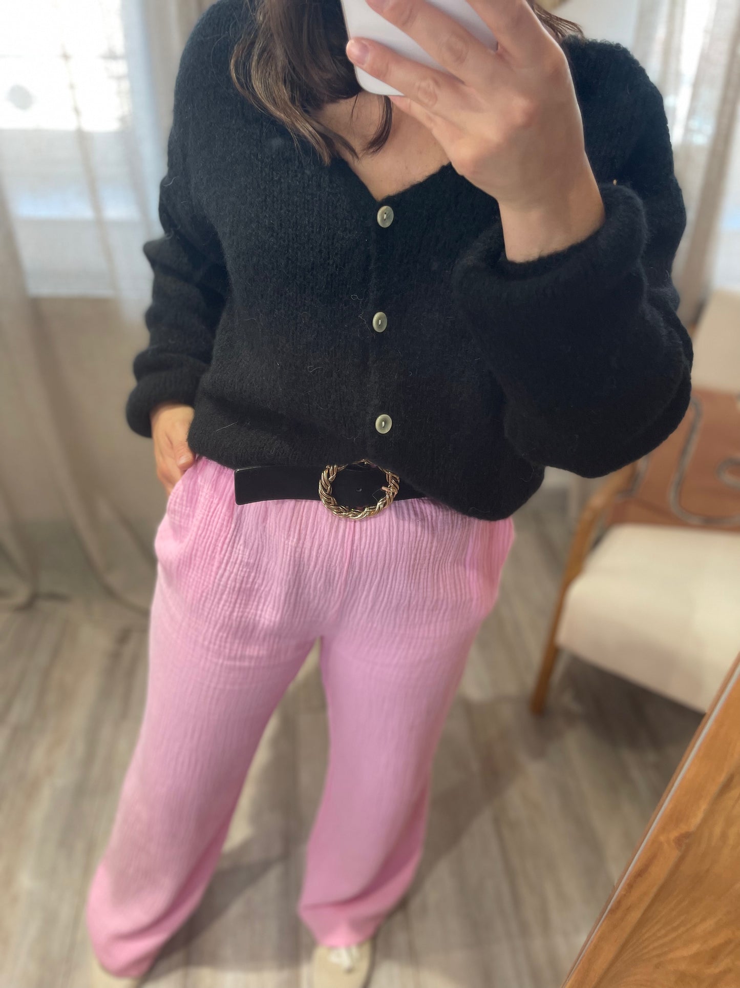 Chloé Rose - Pantalon Gaz De Coton